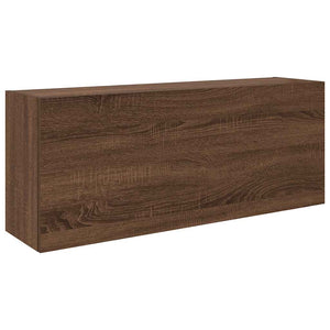 vidaXL Bathroom Wall Cabinet Brown Oak 100x25x40 cm Engineered Wood