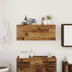 vidaXL Bathroom Wall Cabinet Old Wood 100x25x40 cm Engineered Wood