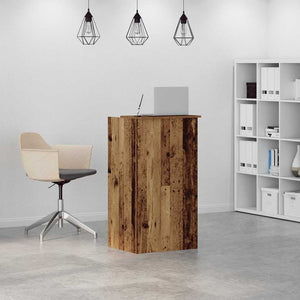 vidaXL Reception Desk Old Wood 55x50x103.5 cm Engineered Wood