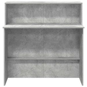 vidaXL Reception Desk Concrete Grey 100x50x103.5 cm Engineered Wood