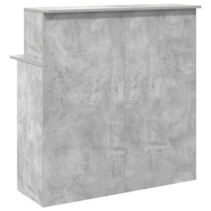 vidaXL Reception Desk Concrete Grey 100x50x103.5 cm Engineered Wood