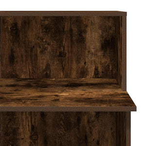 vidaXL Reception Desk Smoked Oak 100x50x103.5 cm Engineered Wood