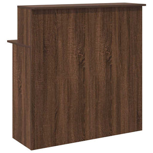 vidaXL Reception Desk Brown Oak 100x50x103.5 cm Engineered Wood