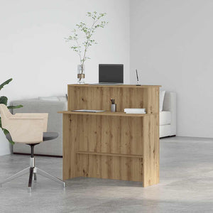 vidaXL Reception Desk Artisan Oak 100x50x103.5 cm Engineered Wood