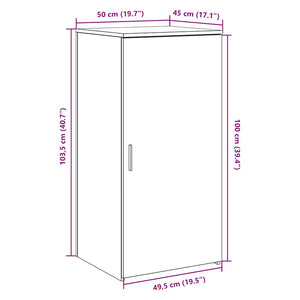 vidaXL Storage Cabinet Black 50x45x103.5 cm Engineered Wood