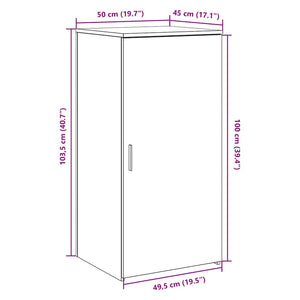 vidaXL Storage Cabinet Concrete Grey 50x45x103.5 cm Engineered Wood