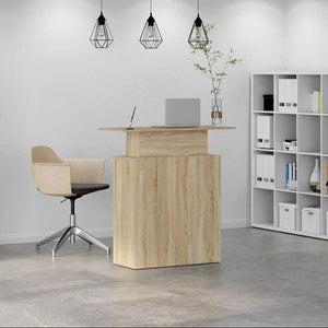 vidaXL Reception Desk Sonoma Oak 100x40x104 cm Engineered Wood