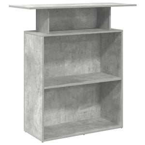 vidaXL Reception Desk Concrete Grey 100x40x104 cm Engineered Wood