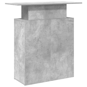 vidaXL Reception Desk Concrete Grey 100x40x104 cm Engineered Wood