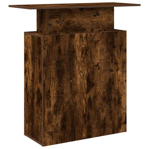 vidaXL Reception Desk Smoked Oak 100x40x104 cm Engineered Wood