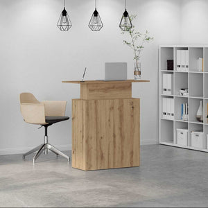 vidaXL Reception Desk Artisan Oak 100x40x104 cm Engineered Wood