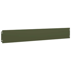 vidaXL Lawn Edgings 10 pcs Olive Green 15x103 cm Cold-rolled Steel