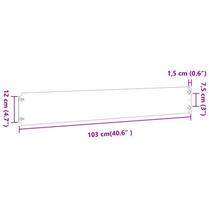 vidaXL Lawn Edgings 10 pcs 15x103 cm Stainless Steel