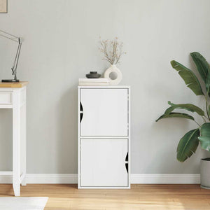 vidaXL Side Cabinet ODDA White 40x24x79 cm Solid Wood Pine