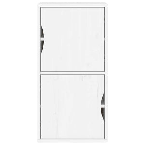 vidaXL Side Cabinet ODDA White 40x24x79 cm Solid Wood Pine