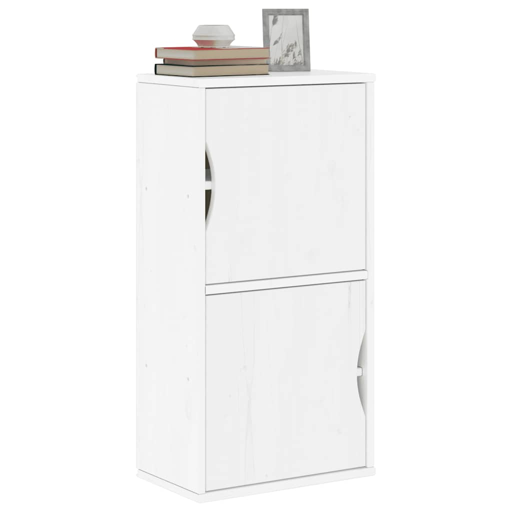 vidaXL Side Cabinet ODDA White 40x24x79 cm Solid Wood Pine