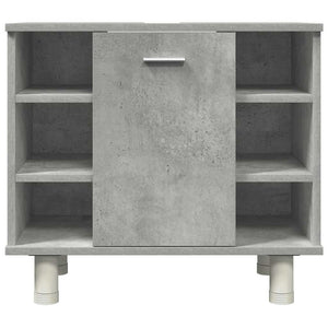 vidaXL 4 Piece Bathroom Furniture Set Concrete Grey Engineered Wood