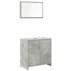 vidaXL 3 Piece Bathroom Furniture Set Concrete Grey Engineered Wood