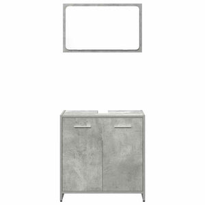 vidaXL 3 Piece Bathroom Furniture Set Concrete Grey Engineered Wood