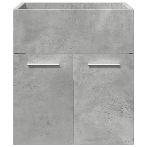 vidaXL 3 Piece Bathroom Furniture Set Concrete Grey Engineered Wood