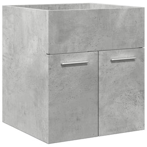 vidaXL 3 Piece Bathroom Furniture Set Concrete Grey Engineered Wood