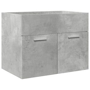 vidaXL 3 Piece Bathroom Furniture Set Concrete Grey Engineered Wood