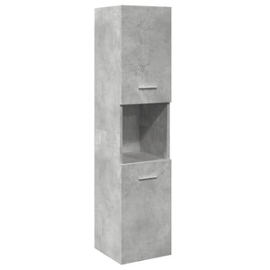 vidaXL 4 Piece Bathroom Furniture Set Concrete Grey Engineered Wood