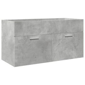 vidaXL 4 Piece Bathroom Furniture Set Concrete Grey Engineered Wood