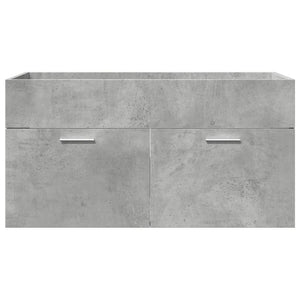 vidaXL 4 Piece Bathroom Furniture Set Concrete Grey Engineered Wood