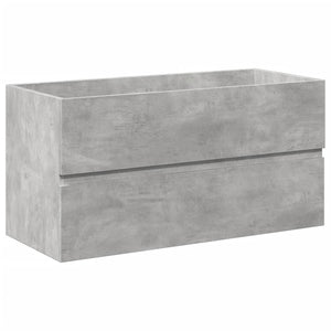 vidaXL 2 Piece Bathroom Furniture Set Concrete Grey Engineered Wood