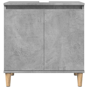 vidaXL 3 Piece Bathroom Furniture Set Concrete Grey Engineered Wood