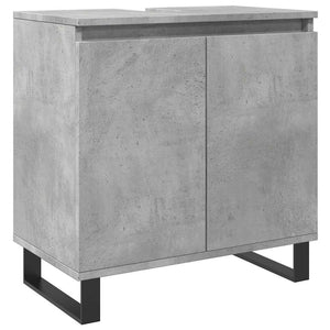 vidaXL 3 Piece Bathroom Furniture Set Concrete Grey Engineered Wood