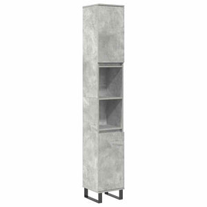 vidaXL 3 Piece Bathroom Furniture Set Concrete Grey Engineered Wood