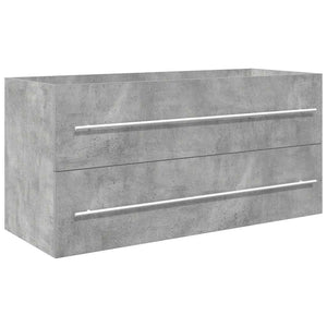 vidaXL 2 Piece Bathroom Furniture Set Concrete Grey Engineered Wood