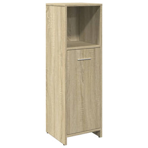 vidaXL 4 Piece Bathroom Furniture Set Sonoma Oak Engineered Wood