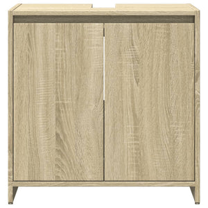 vidaXL 3 Piece Bathroom Furniture Set Sonoma Oak Engineered Wood