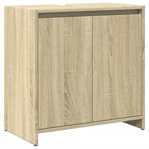 vidaXL 3 Piece Bathroom Furniture Set Sonoma Oak Engineered Wood