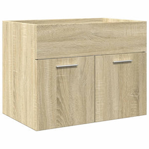 vidaXL 3 Piece Bathroom Furniture Set Sonoma Oak Engineered Wood