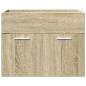 vidaXL 3 Piece Bathroom Furniture Set Sonoma Oak Engineered Wood