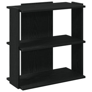 vidaXL Bookcase 3-Tier Black 60x30x60 cm Engineered Wood