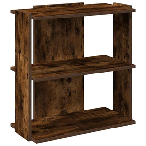 vidaXL Bookcase 3-Tier Smoked Oak 60x30x60 cm Engineered Wood