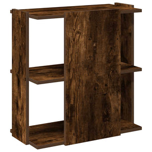 vidaXL Bookcase 3-Tier Smoked Oak 60x30x60 cm Engineered Wood