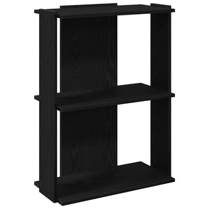 vidaXL Bookcase 3-Tier Black 60x30x80 cm Engineered Wood