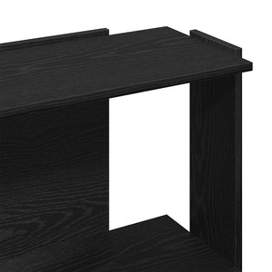 vidaXL Bookcase 3-Tier Black 60x30x80 cm Engineered Wood