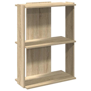 vidaXL Bookcase 3-Tier Sonoma Oak 60x30x80 cm Engineered Wood