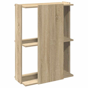 vidaXL Bookcase 3-Tier Sonoma Oak 60x30x80 cm Engineered Wood