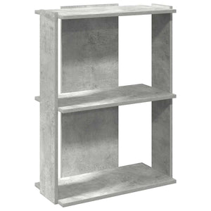 vidaXL Bookcase 3-Tier Concrete Grey 60x30x80 cm Engineered Wood