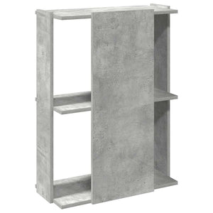 vidaXL Bookcase 3-Tier Concrete Grey 60x30x80 cm Engineered Wood