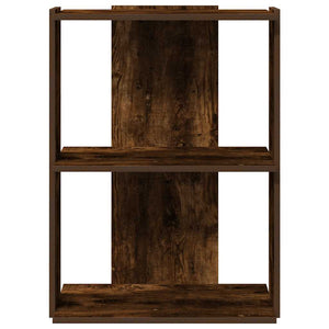 vidaXL Bookcase 3-Tier Smoked Oak 60x30x80 cm Engineered Wood