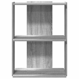 vidaXL Bookcase 3-Tier Grey Sonoma 60x30x80 cm Engineered Wood